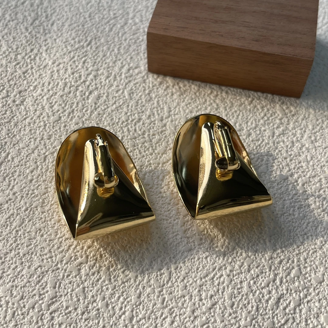 铜合金耳饰 【六六中古】孤品雅复古耳夹th629