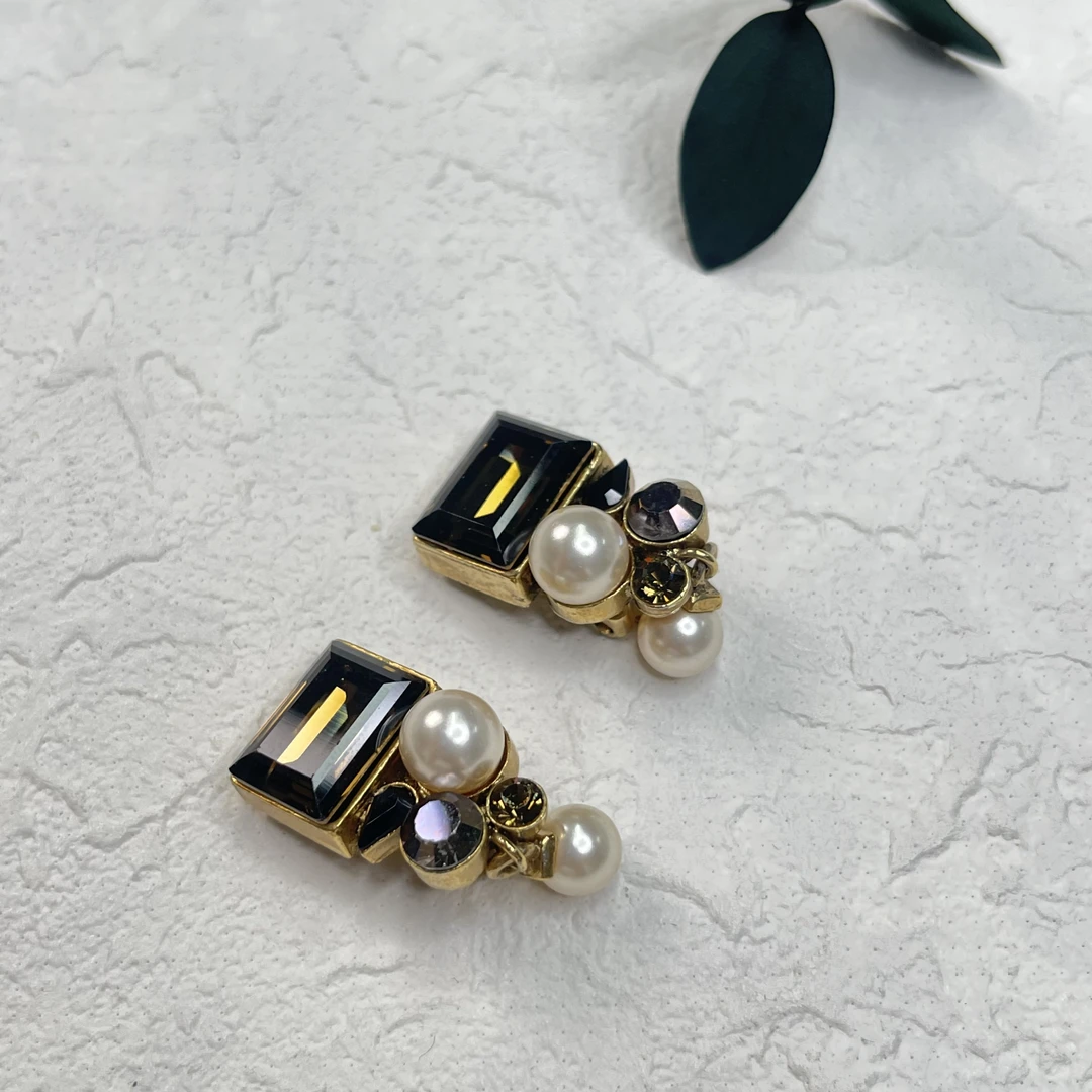 铜合金仿珍珠耳饰 【六六中古】孤品复古耳夹th2015