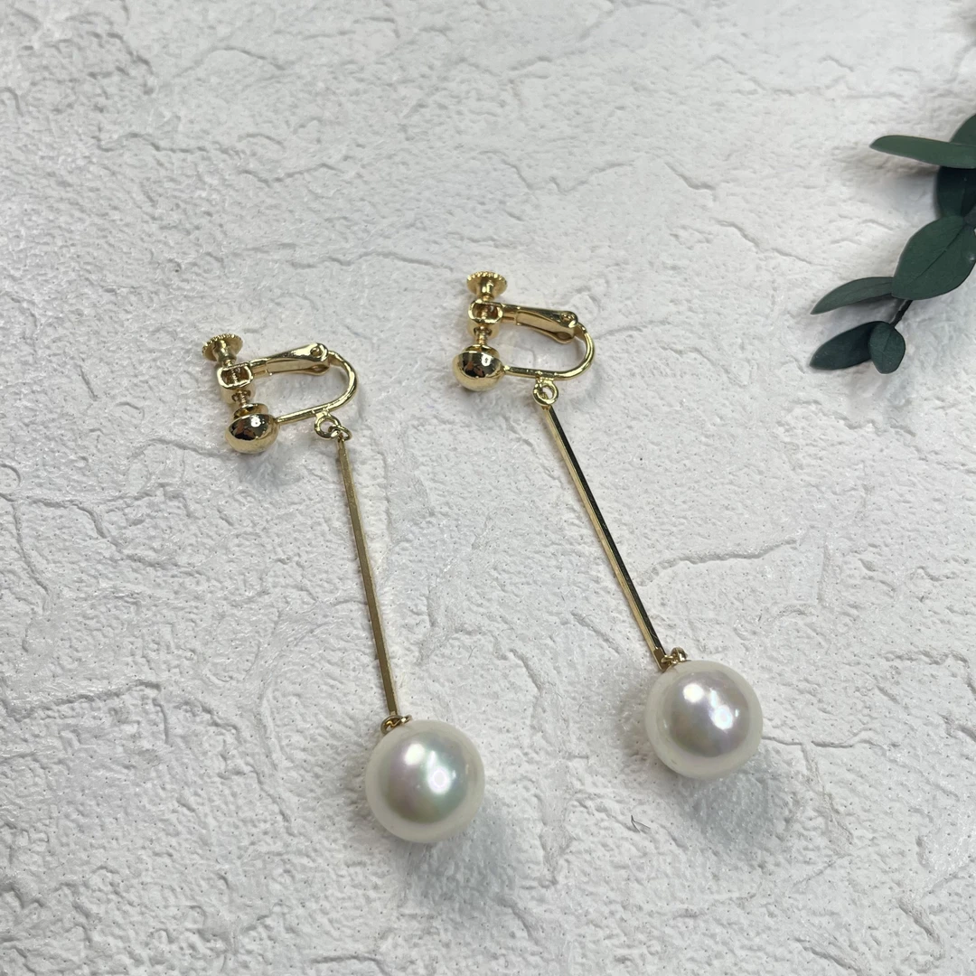 铜合金仿珍珠耳饰 【六六中古】孤品复古耳夹ap5406