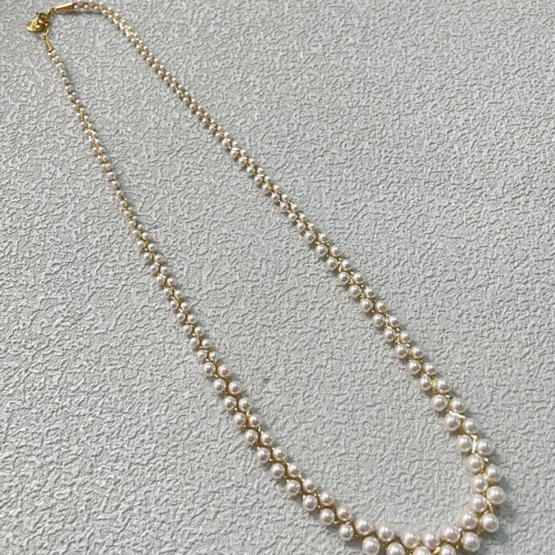 铜合金仿珍珠项链 【六六中古】孤品简约仿珍珠项链aw6331链长62