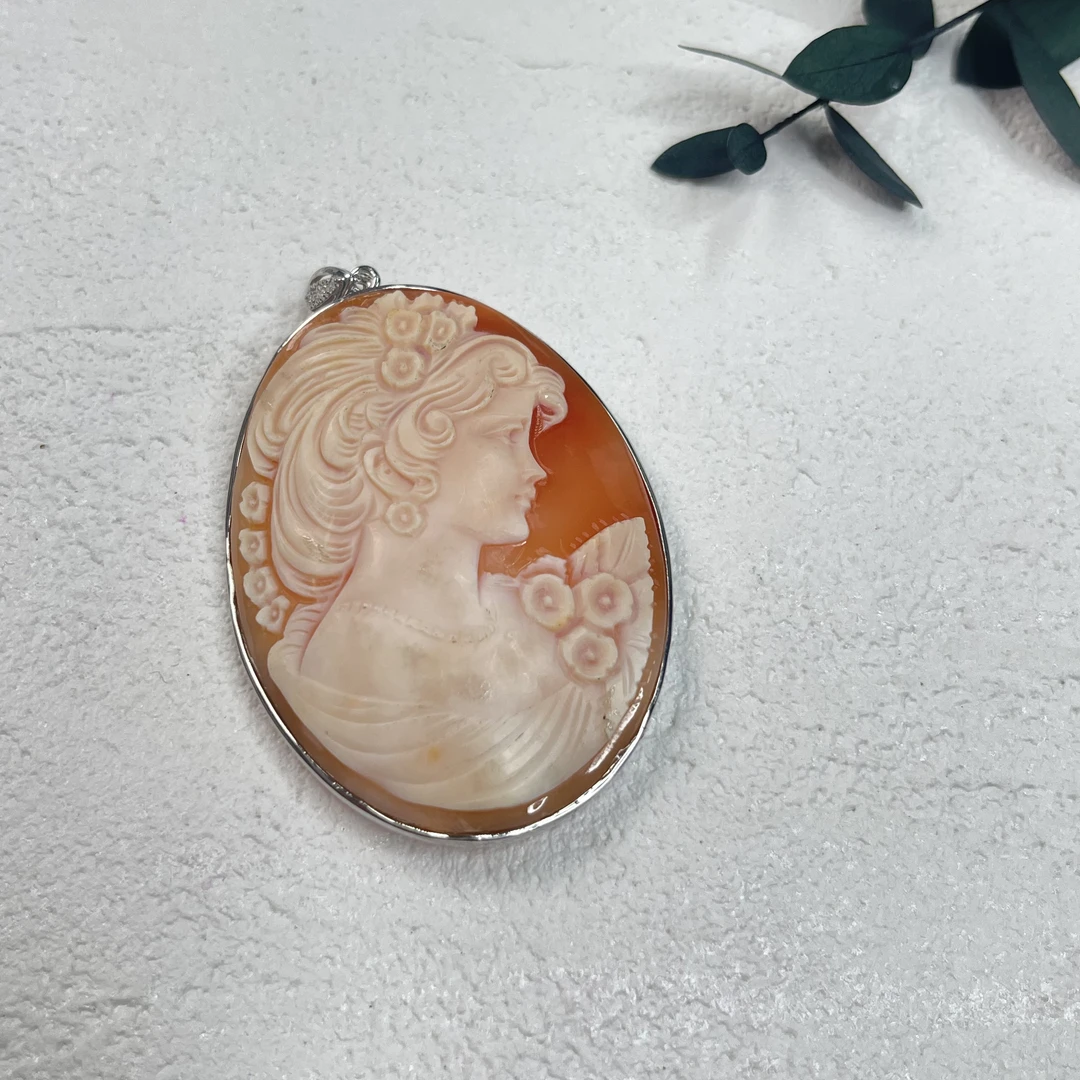 吊坠925银贝壳 【六六中古】孤品复古吊坠aw7303