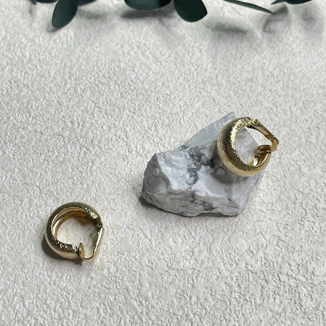 铜合金耳饰 【六六中古】孤品复古耳夹ap6262