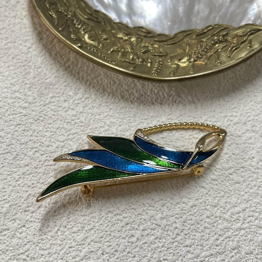铜合金胸针 【六六中古】孤品复古胸针ad3828