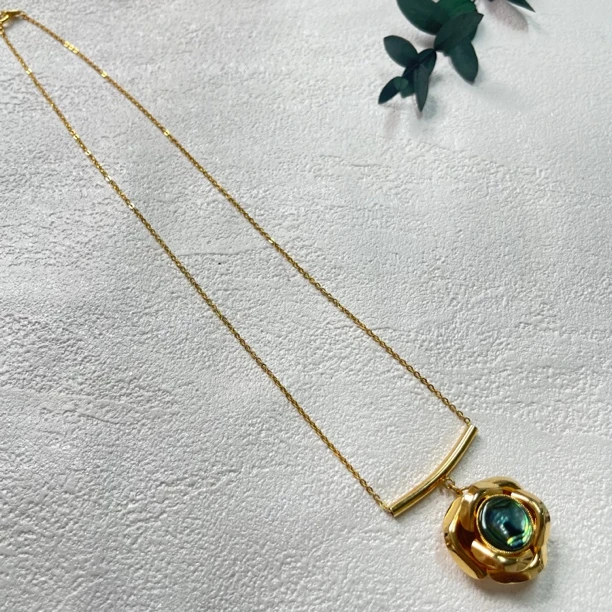 铜合金项链 【六六中古】孤品复古项链aw7278链长40cm