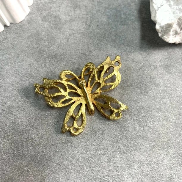 铜合金胸针 【六六中古】孤品复古蝴蝶胸针km2129