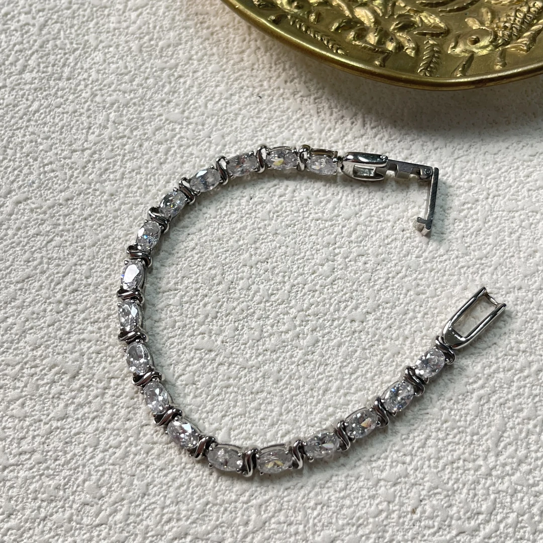 铜合金手链 【六六中古】孤品复古简约手链as1192手围18