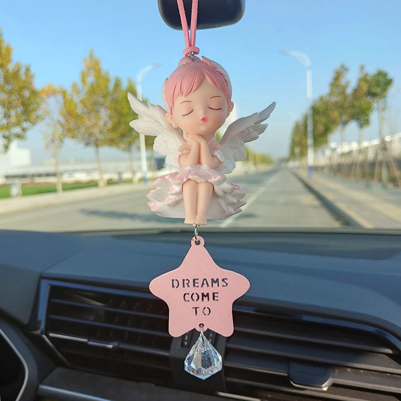 汽车可爱女孩挂饰车内装饰高档车饰网红天使女神款车载用品女挂件