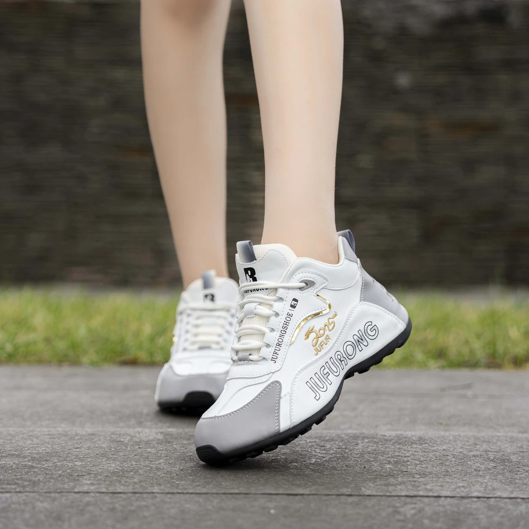 男鞋情侣款运动鞋2025新款四季款皮面时尚休闲鞋防水减震老爹鞋子