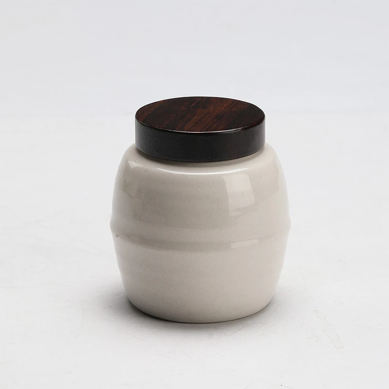 草木灰黑檀木迷你茶叶罐fl