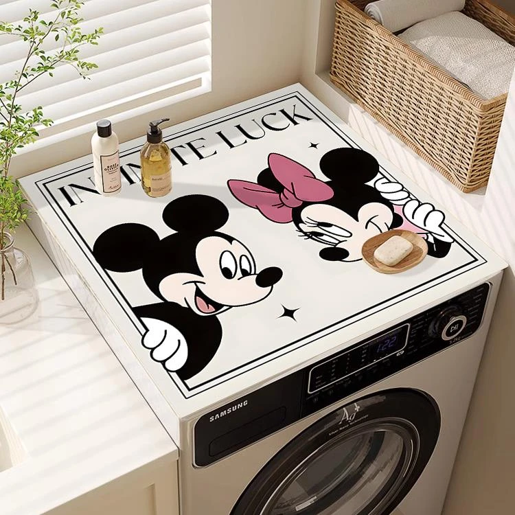 卡通滚筒洗衣机顶上盖垫硅藻泥吸水冰箱防滑罩床头柜盖布耐脏垫子