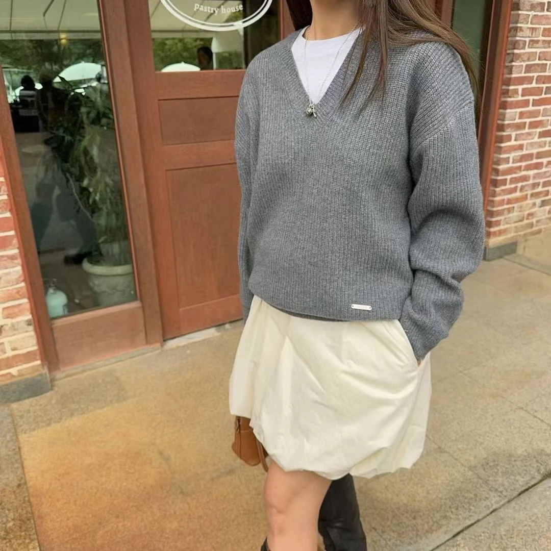 韩版鸡心领羊毛毛衣【No退No换】