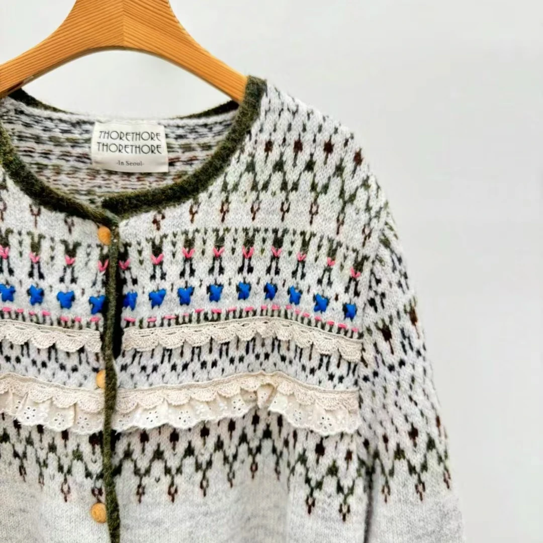 韩版拼色羊绒毛衫【No退No换】