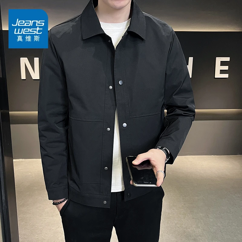 真维斯2024新款男士外套时尚夹克潮流帅气休闲春秋季上衣褂子男装