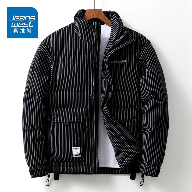 真维斯冬天运动男款外套2023冬季短款立领羽绒男士青年加厚保暖