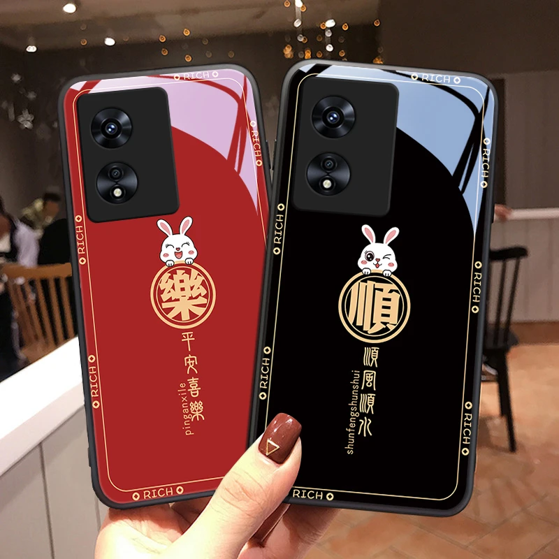 欢喜小兔oppoa97手机壳a96爆款a95女款a93s硬壳款oppoa92s防摔a91