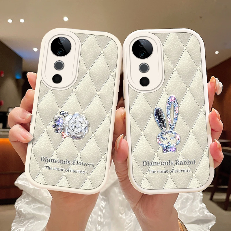 闪烁适用vivoS19Pro手机壳vivoS19小羊皮保护套全包镜头新款散热