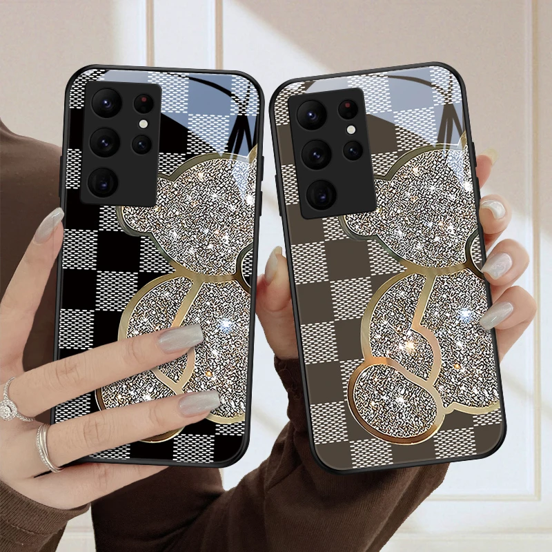 闪烁熊适用三星s22/s21/s20手机壳S22+个性可爱s22Ultra女款保护