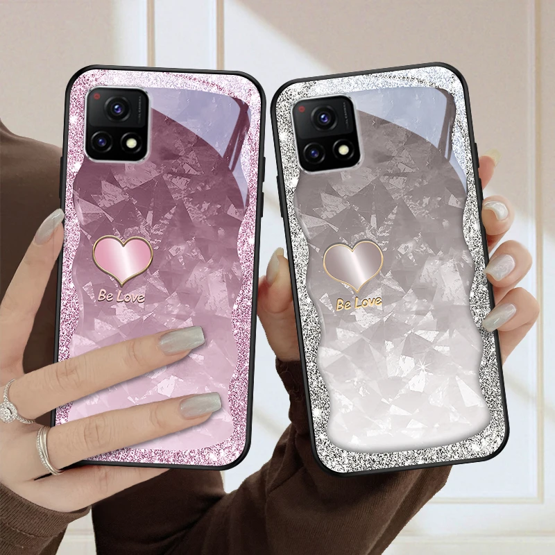 华丽爱心适用vivoy52s手机壳Y55s高颜值y53s新款y50硅胶y51s女款