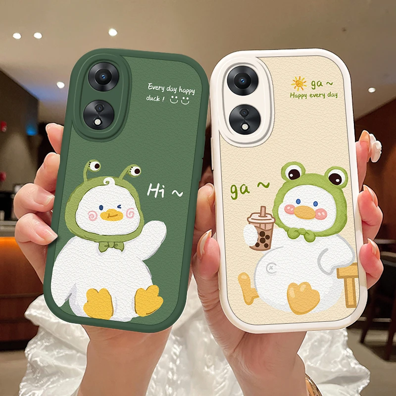 超萌鸭适用oppoA58手机壳oppoa58高级可爱保护套硅胶防摔男女款小