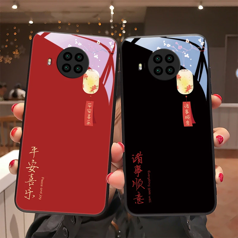 梅花灯笼适用小米红米note9手机壳红米note9pro防摔可爱女款note9