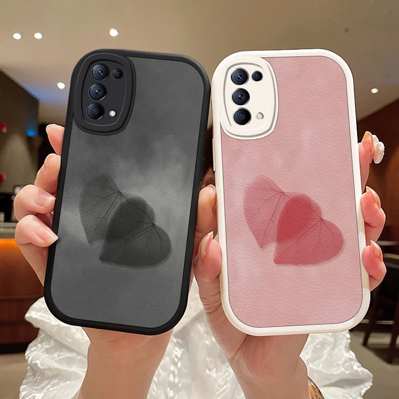 心相印opporeno5手机壳Reno5pro镜头全包5k小羊皮5pro十女款男潮