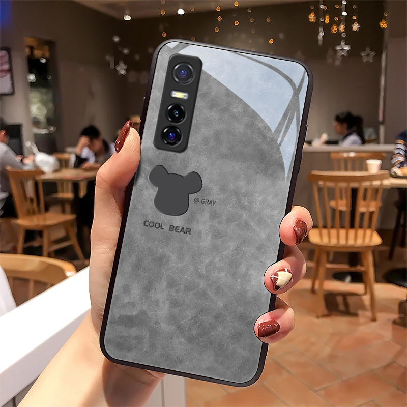 蓝灰熊vivoy73s手机壳vivoY70s玻璃潮牌y51s全包硅胶防摔y70t男生