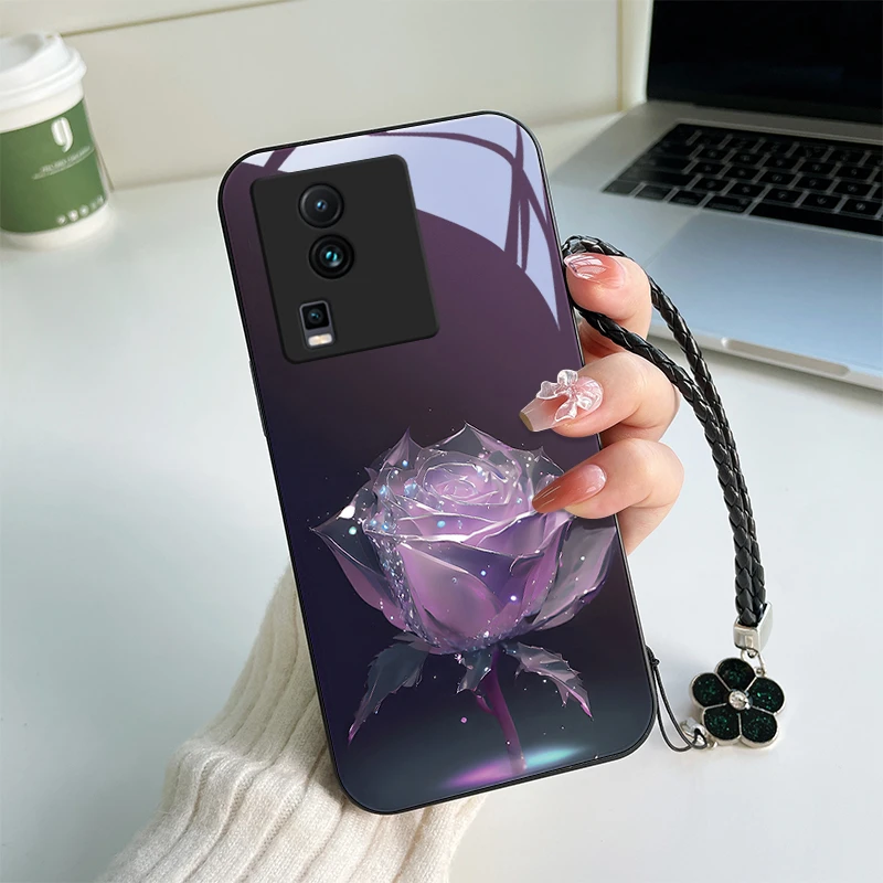 繁星玫瑰iqooneo7手机壳IQOOneo6se玻璃壳neo7se推荐neo6推荐7竞