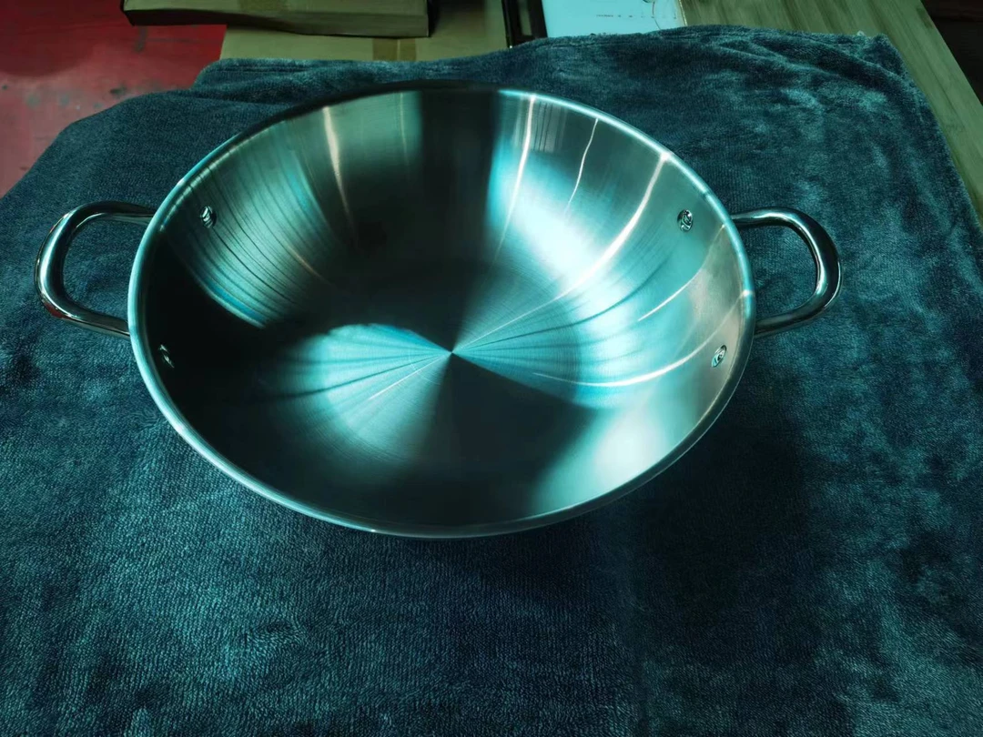 （天天宠粉福利）无涂层 出口 34白板双耳炒锅单锅 干锅  （欧磨标）