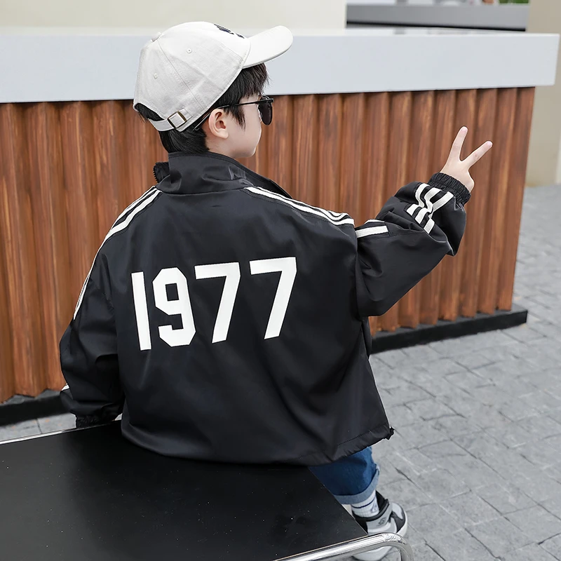 男童外套2024新款中大童男孩夹克时尚潮牌休闲帅气春秋季儿童上衣