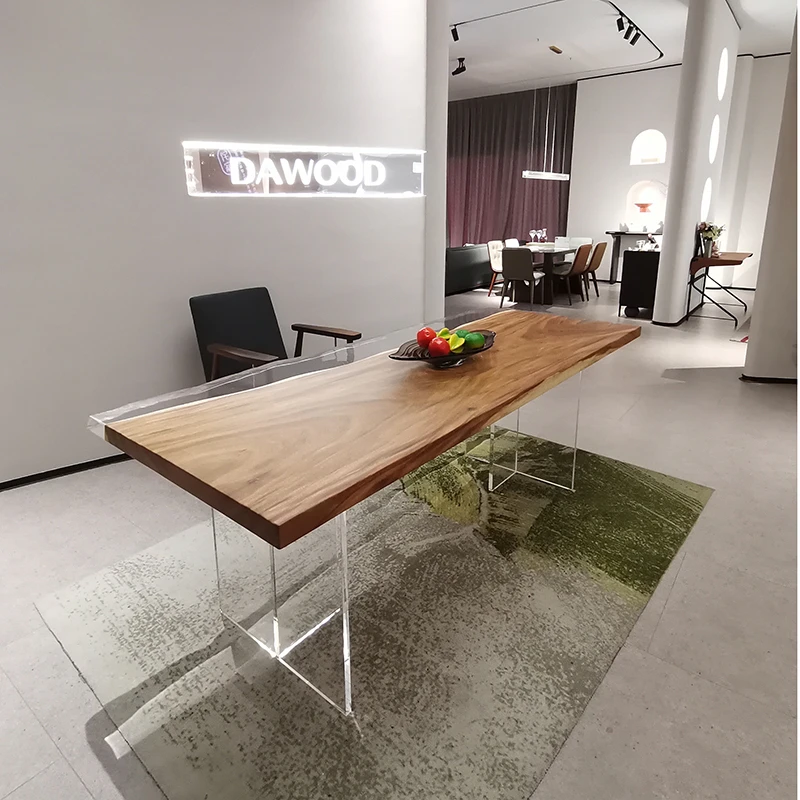 DAWOOD大屋大板茶桌胡桃木大板桌原木茶台餐桌办公桌N-CT142