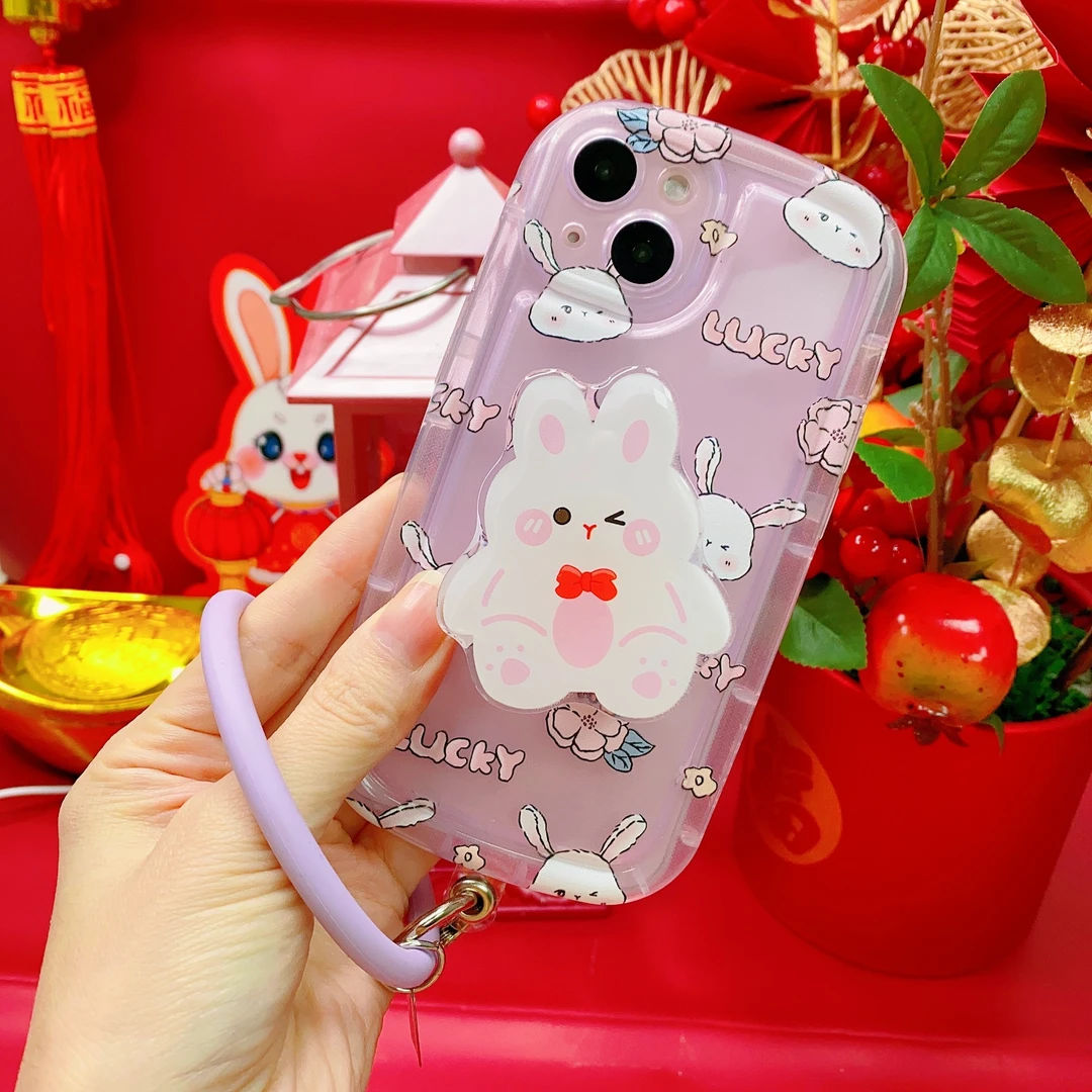 泡泡肥皂LUCKY兔适用苹果15pro小米iphone华为vivo气囊防摔手机壳