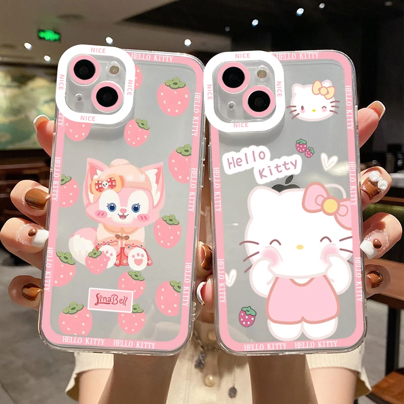 透明壳苹果/华为/VIVO/OPPO/小米凯蒂猫手机壳精孔保护壳