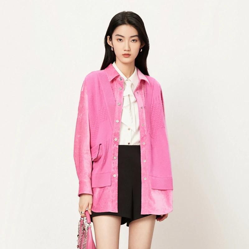 【商场同款】HPLY荷比俪冬季新款假两件拼接外套HYD41520098