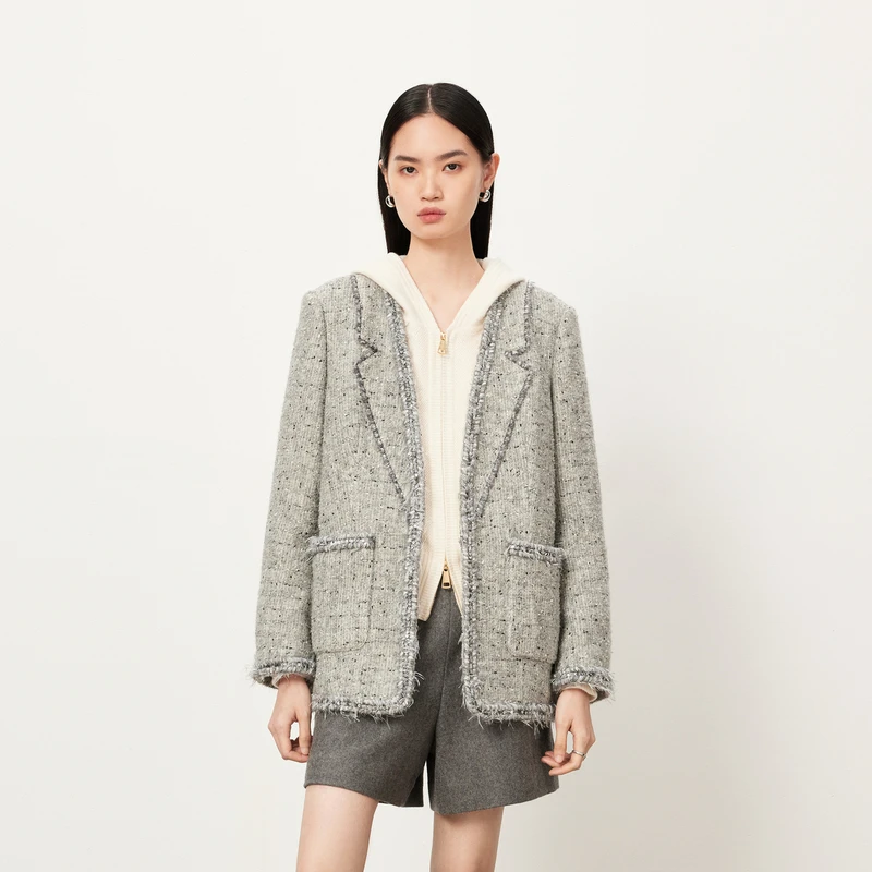 【商场同款】HPLY荷比俪冬新雅致花灰小香羽绒服HMD43560105-1