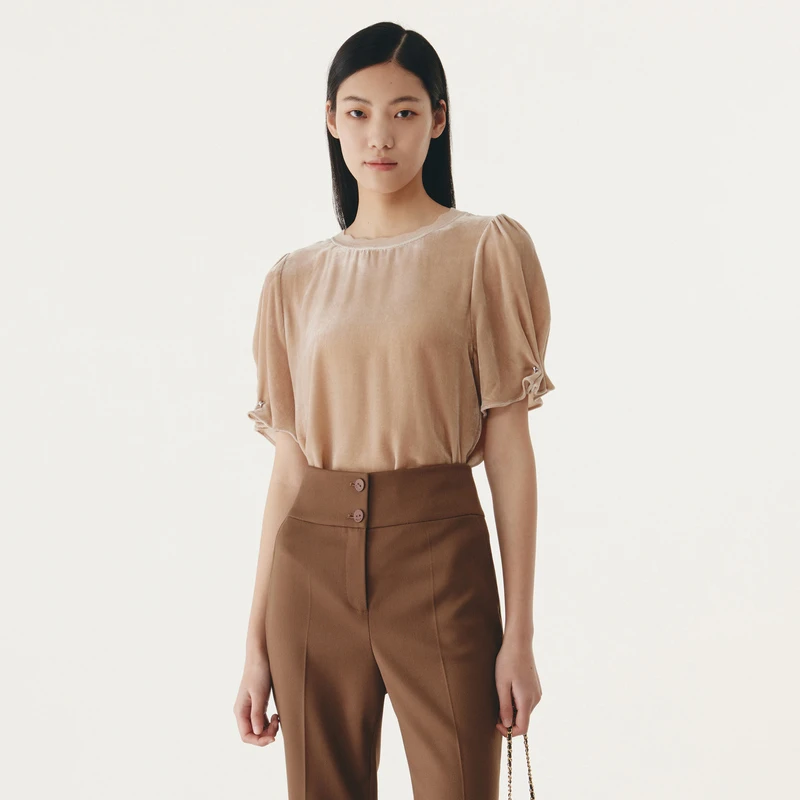 HPLY荷比俪秋季新款女气质衣领简约大方上衣HYC3Q610139