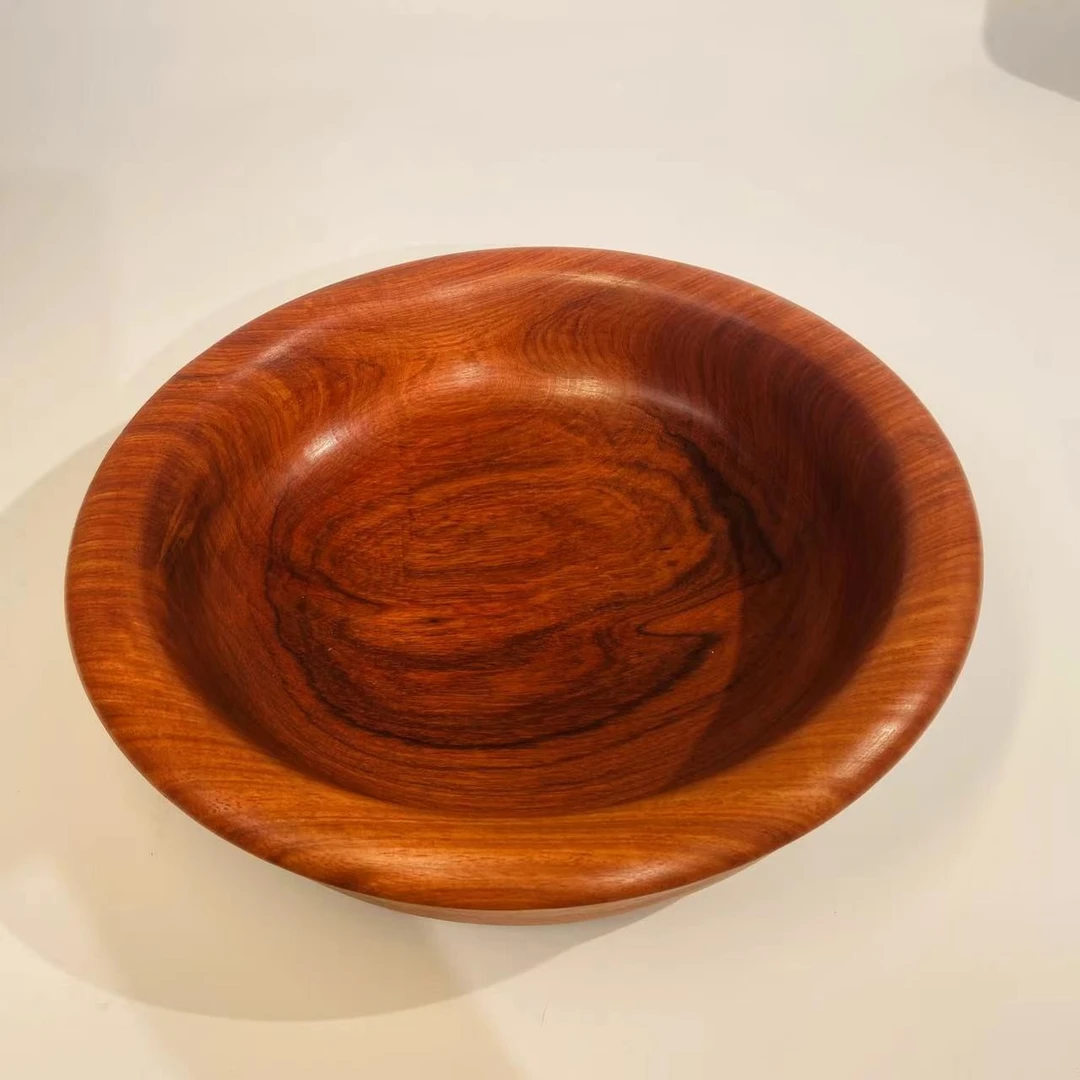 缅甸花梨一木挖大果盆尺寸:30×8cm XT155