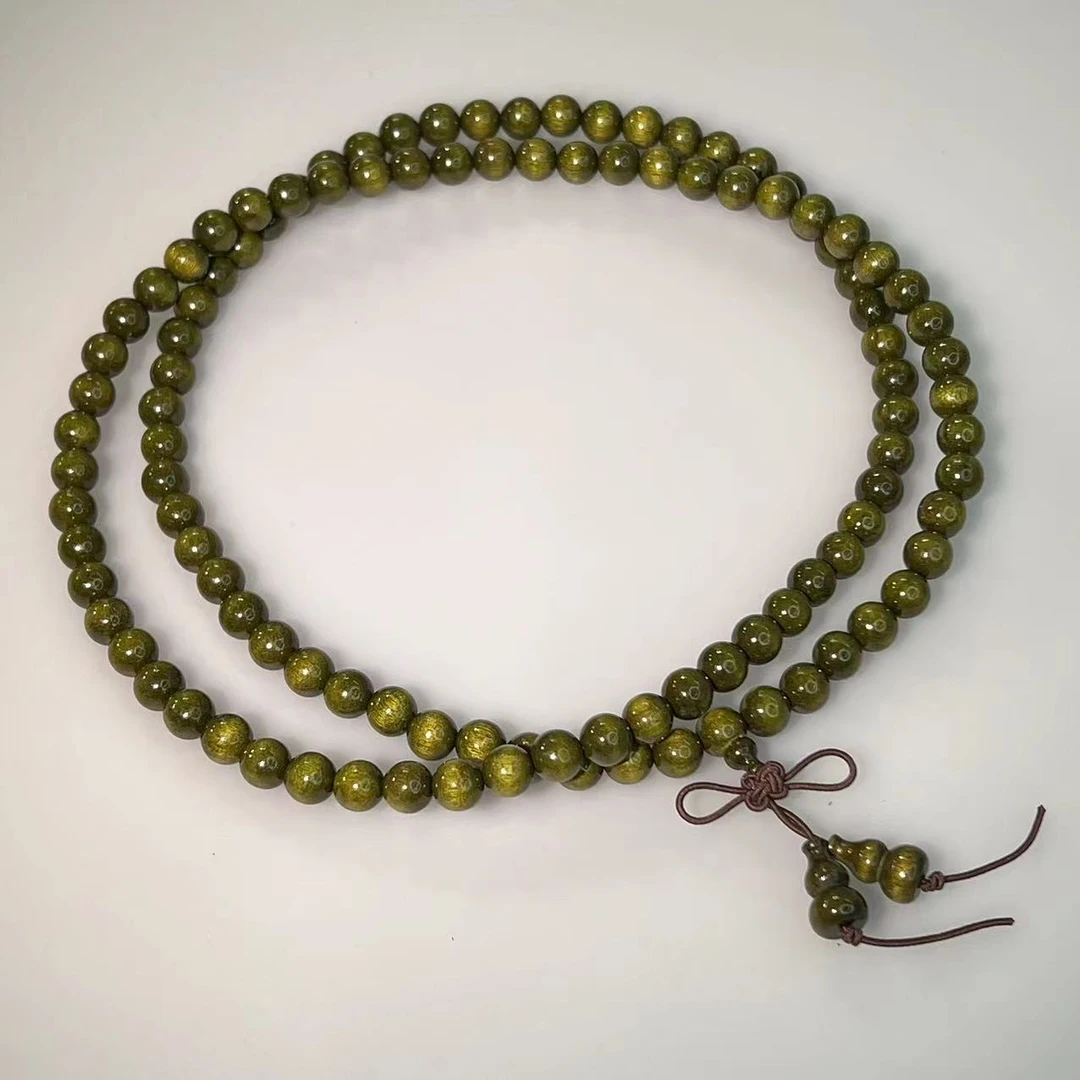 金丝楠阴沉木圆珠108颗手串（0.8）  XT986