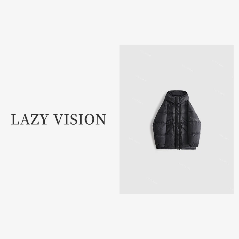 LAZYVISION*【冬日暖阳】90白鹅绒保暖休闲中长羽绒服ZMD-20015