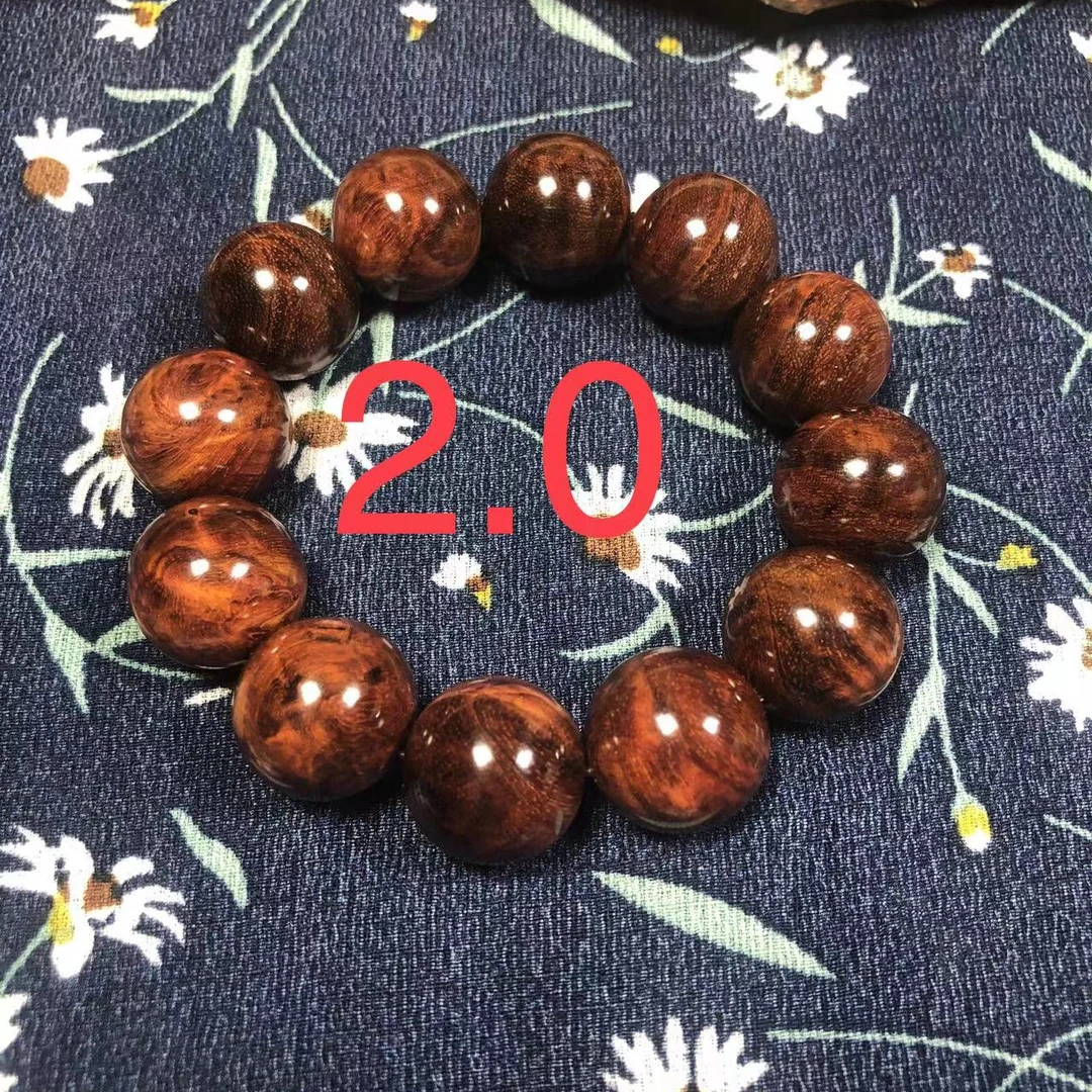 海南黄花梨 霸王岭紫油梨 2.0X12颗 水波纹 影子纹