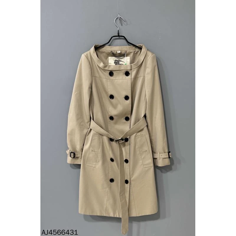 Burberry/双排口风衣/UK8/99新/66431