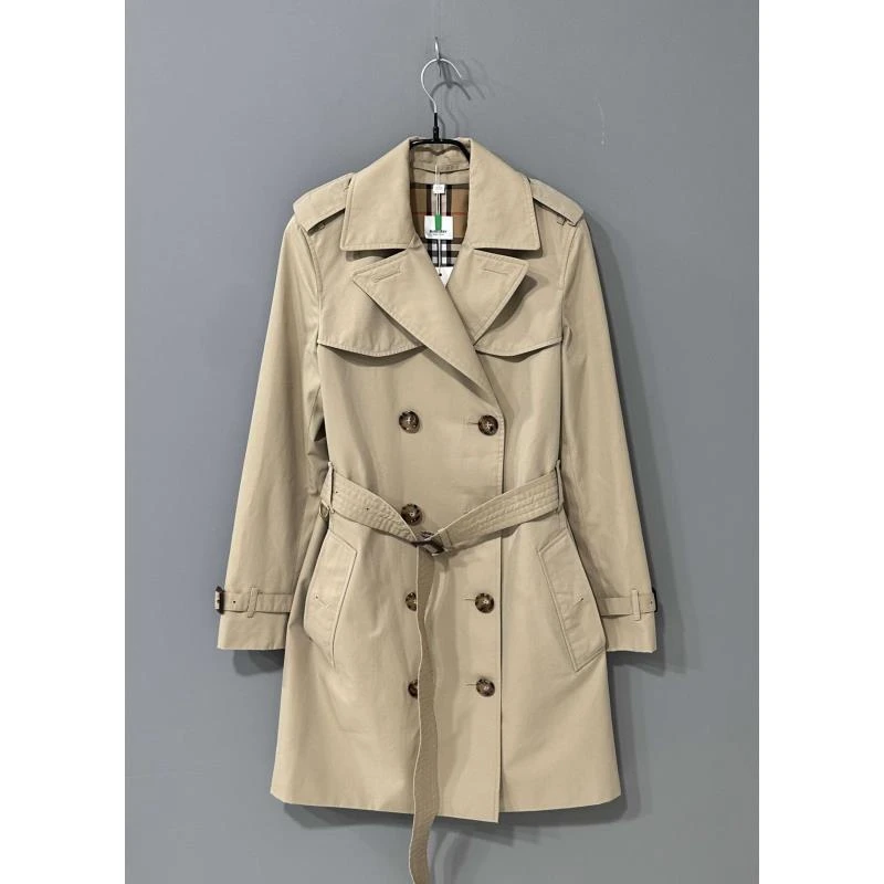 Burberry/伊斯灵顿版型短款内里格纹风衣/UK6/99新/97334
