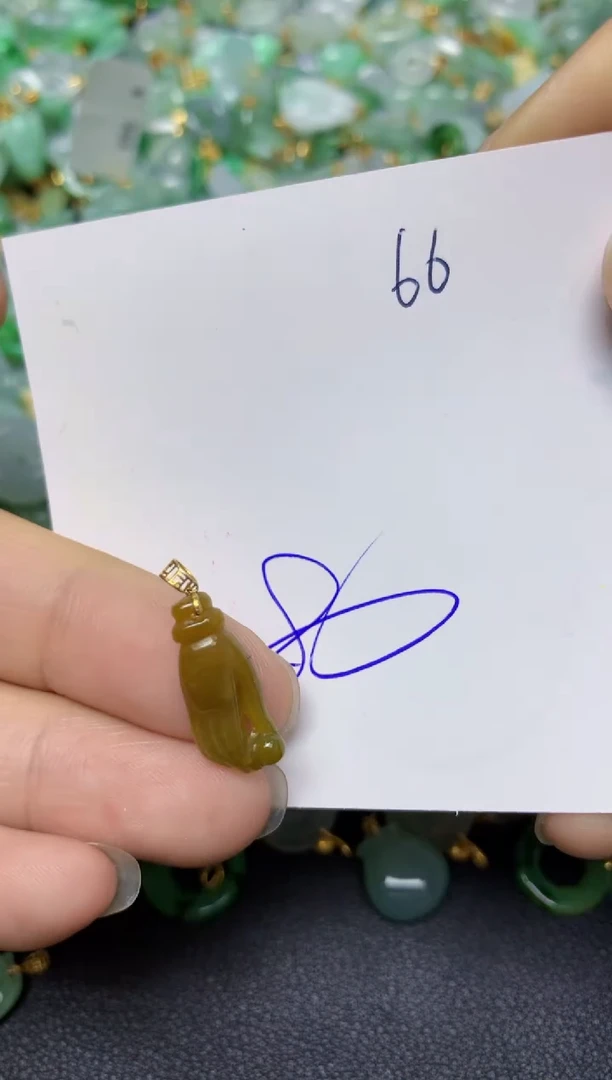 【闪购商品】翡翠挂件18K金镶嵌    天然翡翠A货