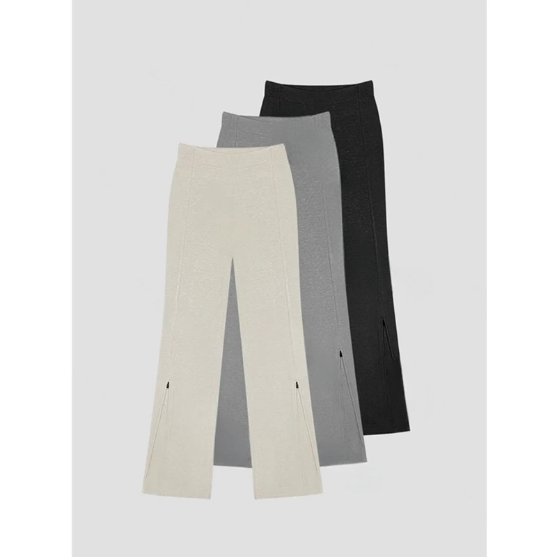 超模裤厚绒两穿显瘦加绒微喇裤 裤子#231112K77