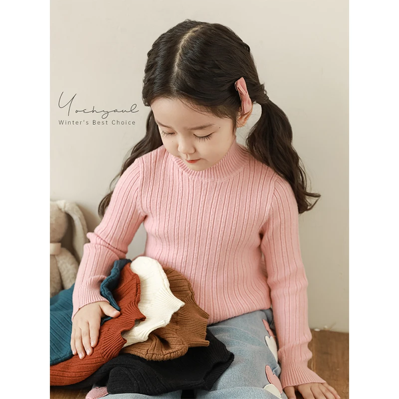 【清】YOEHYAUL幼悠 冬一波贰女童百搭舒适保暖六色针织打底衫D3745