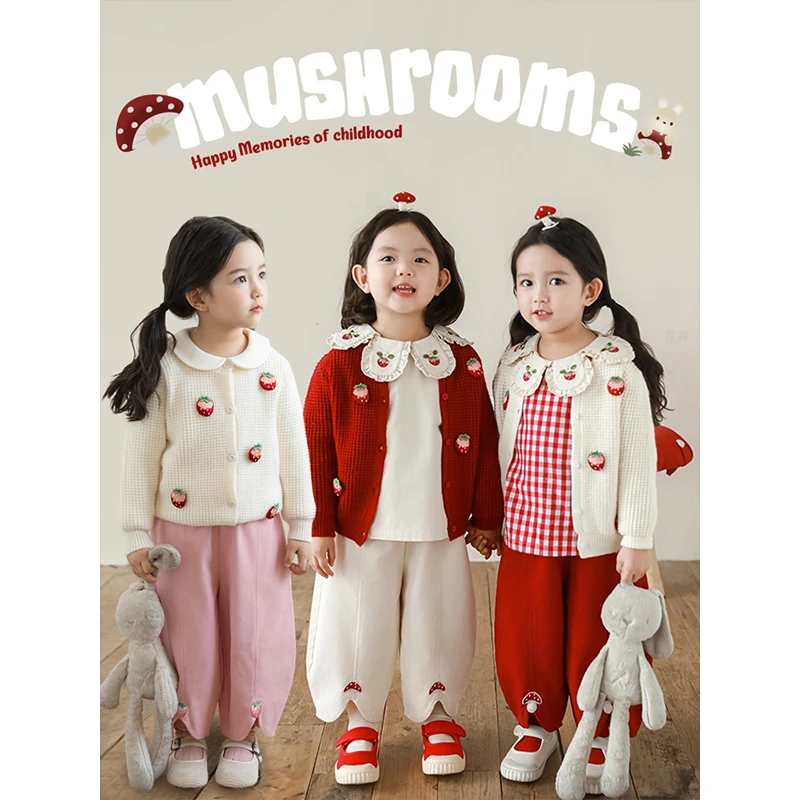 幼悠【童话森林】女童春季草莓休闲洋气宝宝外穿汉服LQ0036