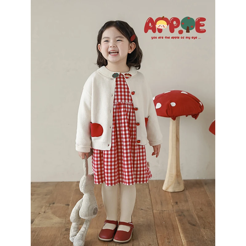 YOEHYAUL/幼悠幼悠秋一波毛衣女童洋气复古针织柔软开衫潮 Q4094