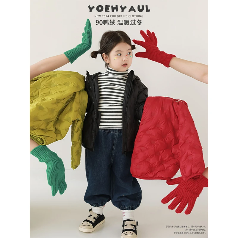 幼悠旗舰店冬一波【暖暖冬意】女童保暖压印羽绒服 LD0035