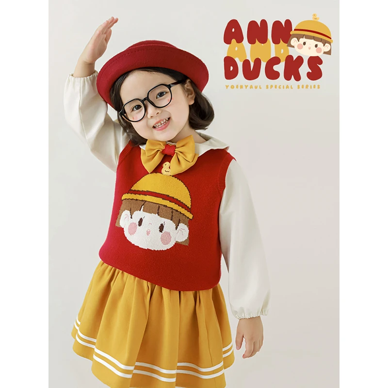 YOEHYAUL/幼悠幼悠 秋二波 女童秋款舒适无袖可爱宝宝背心 Q4102