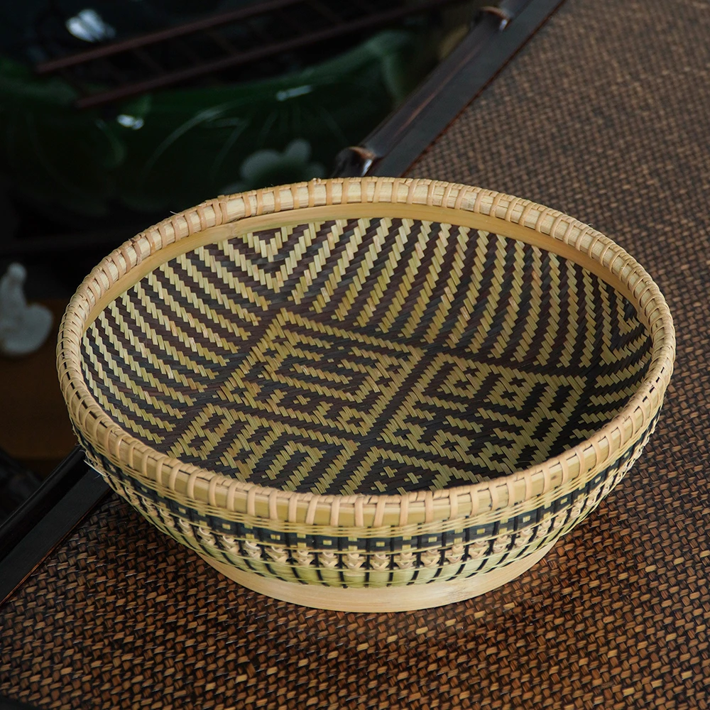 LZ004（邱峰专属）纯手工中式复古家用镂空创意福禄满堂储物收纳篮