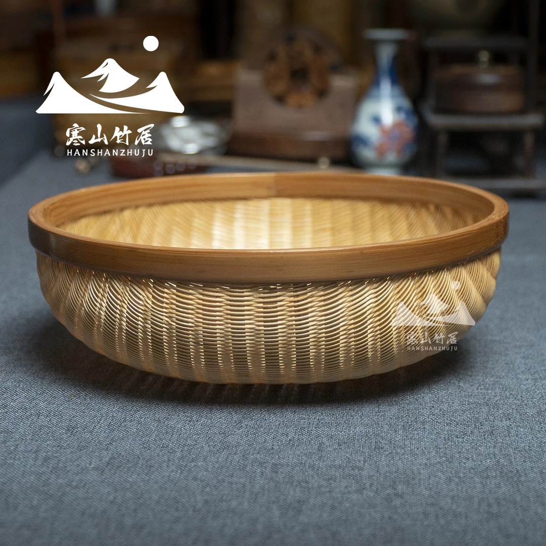 LZ002（邱峰专属）手工精品中式小姿竹筐创意简约家用客厅收纳篮